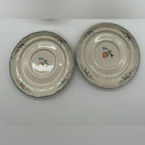 Vintage Set of 2 International Tableworks Saucer Marmalade Goose Plate